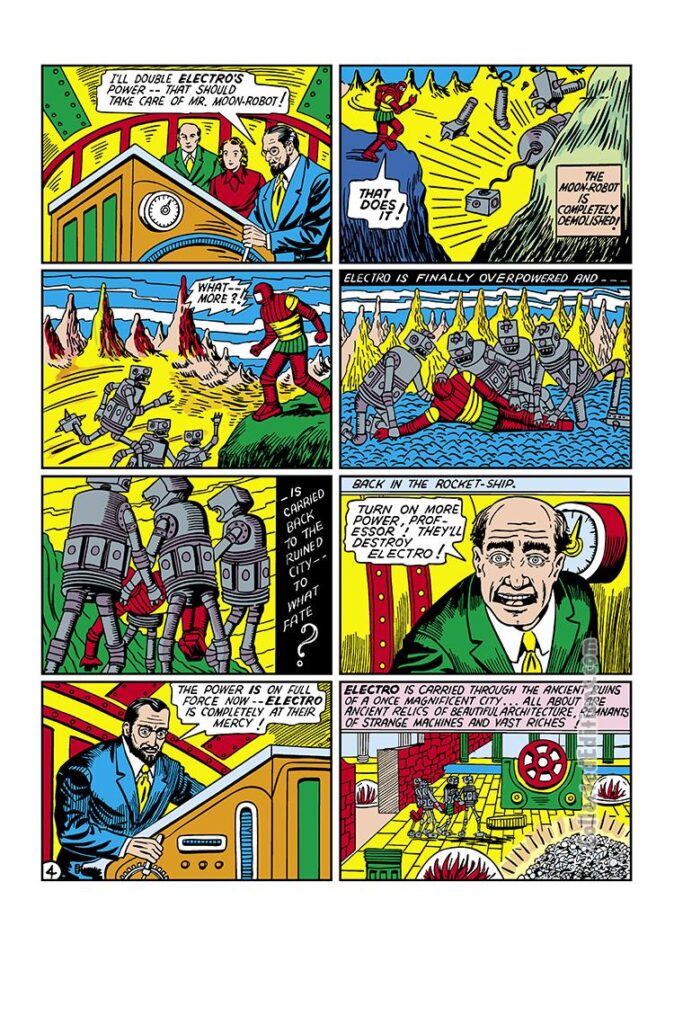 Marvel Mystery Comics #13, pg. 41; art by Steve Dahlman; Electro, Golden Age/Timely