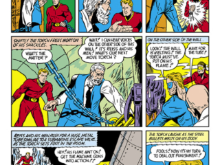 Marvel Mystery Comics #13, pg. 8; "The Human Torch"; Carl Burgos, pencils and inks, Golden Age, Timely's Greatest Omnibus