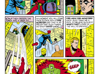 Marvel Mystery Comics #14, pg. 10; "The Human Torch"; Kalif, Human Torch/Jim Hammond/android, original Vision, Carl Burgos, Timely Comics