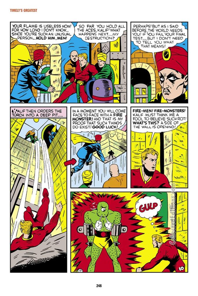Marvel Mystery Comics #14, pg. 10; "The Human Torch"; Kalif, Human Torch/Jim Hammond/android, original Vision, Carl Burgos, Timely Comics