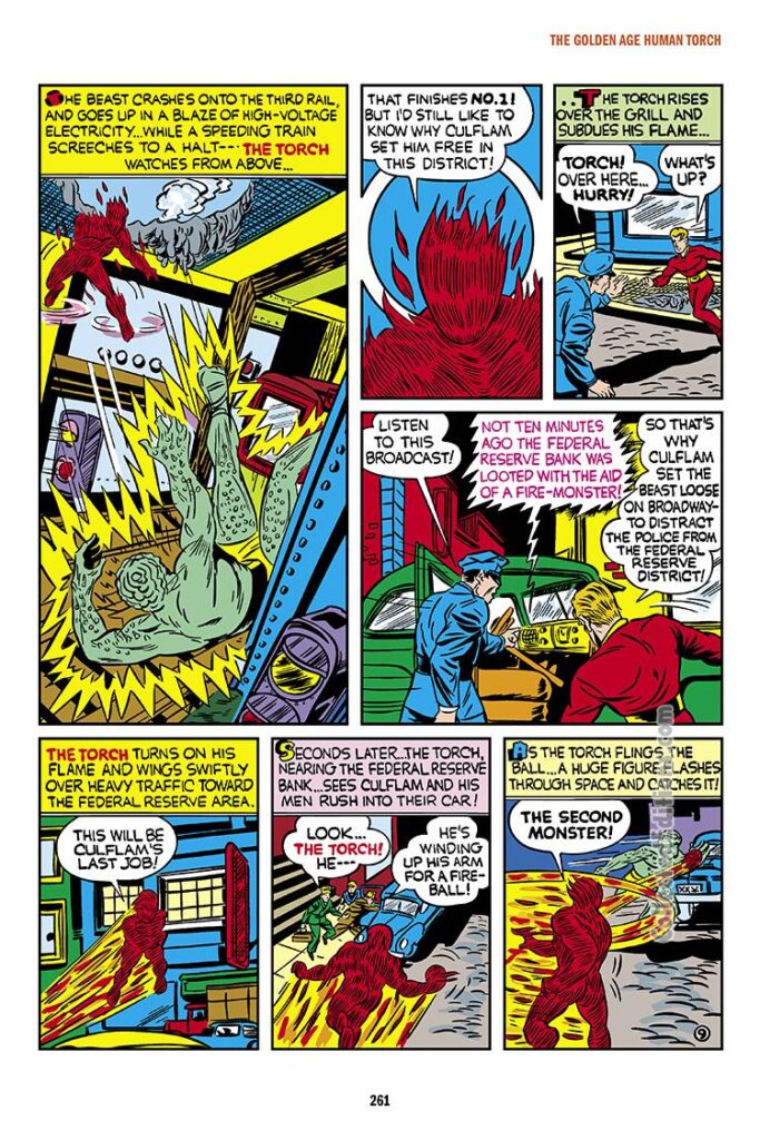 Mystery Comics #15, pg. 9; "The Human Torch", Carl Burgos, Culflam