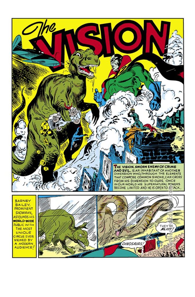 Marvel Mystery Comics #16, pg. 36; art by Jack Kirby; Golden Age Vision, Joe Simon