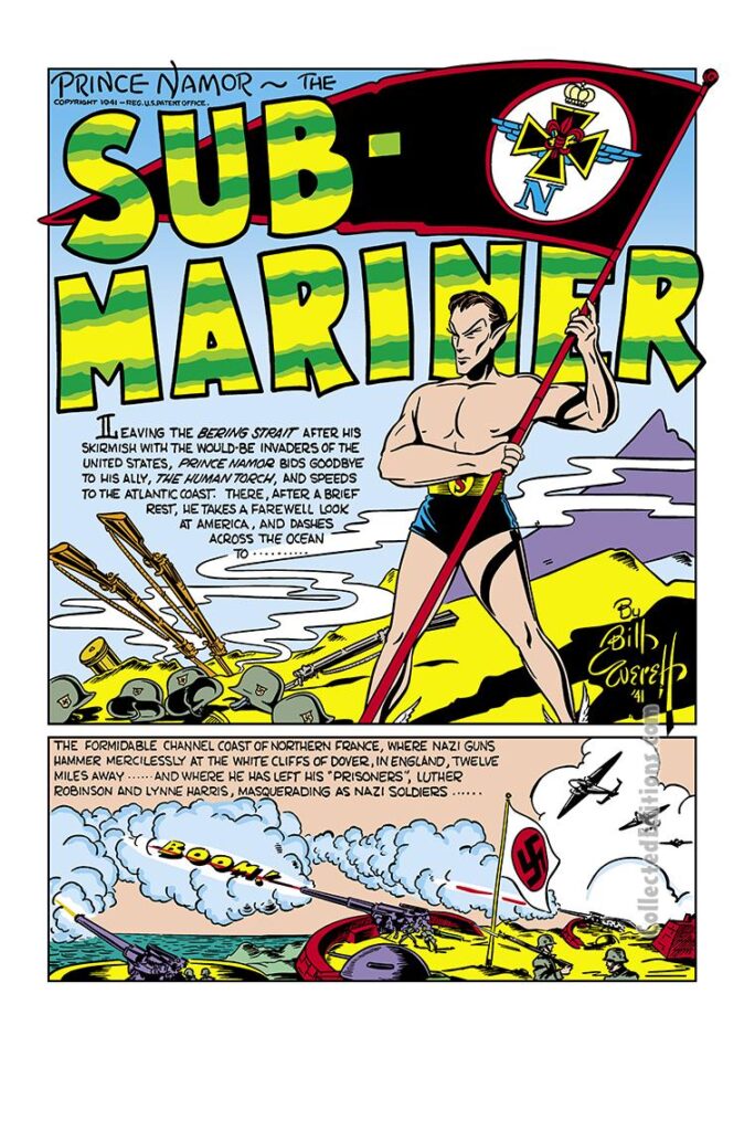 Marvel Mystery Comics #18, pg. 17; art by Bill Everett; Sub-Mariner/Namor/Golden Age