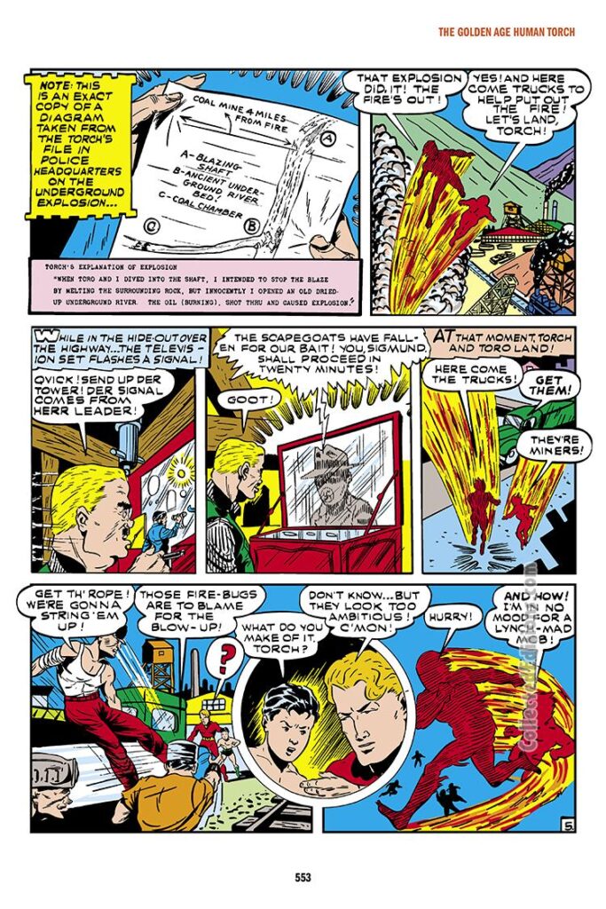 Marvel Mystery Comics #23, pg. 5; "Highway of Mystery", Human Torch/Jim Hammond/Toro the Flaming Kid