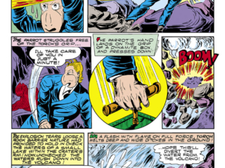Marvel Mystery Comics #26, pg. 14; "The Parrot Strikes Back!", Golden Age Human Torch, super-villain, Carl Burgos, Timely Marvel