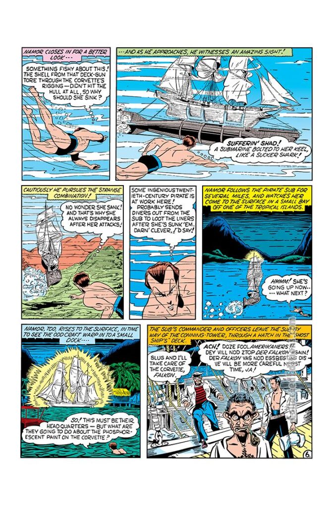 Marvel Mystery Comics #28, pg. 21; "The Flying Dutchman", Namor/The Sub-Mariner/Bill Everett/Timely Marvel