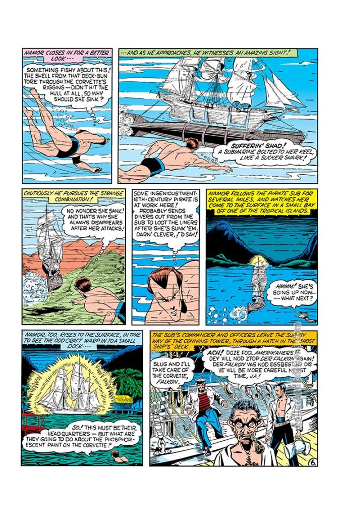 Marvel Mystery Comics #28, pg. 21; &quot;The Flying Dutchman&quot;, Namor/The Sub-Mariner/Bill Everett/Timely Marvel