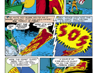 Marvel Mystery Comics #28, pg. 12; "The Poison Pill Suicides", Toro, Carl Burgos, Golden Age Human Torch