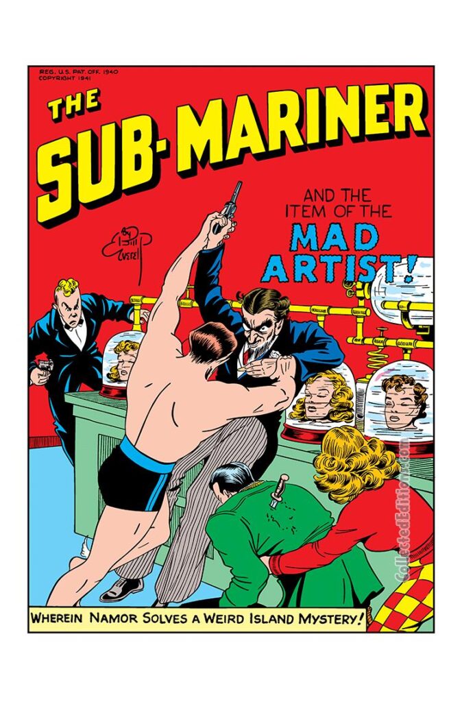 Marvel Mystery Comics #29, pg. 17; "The Sub-Mariner and the Item of the Mad Artist!"; Namor/Bill Everett