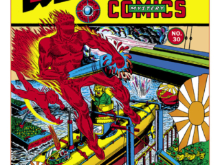 Marvel Mystery Comics #30, cover; Al Gabriele, The Human Torch, Japanese, World War II, Japan