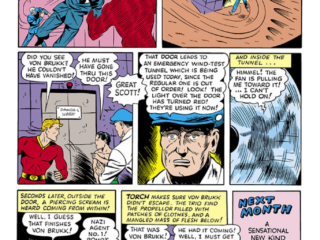 Marvel Mystery Comics #33, pg. 13; "The Dynamite Saboteurs!", Carl Burgos, Human Torch, Toro