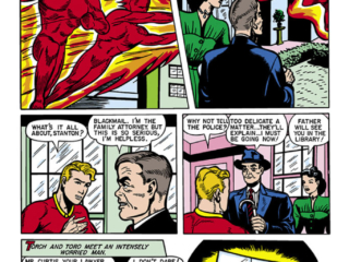 Marvel Mystery Comics #83, pg. 3; "The Photo Phantom!", 1947 Timely Marvel, Carl Burgos, Human Torch, Toro