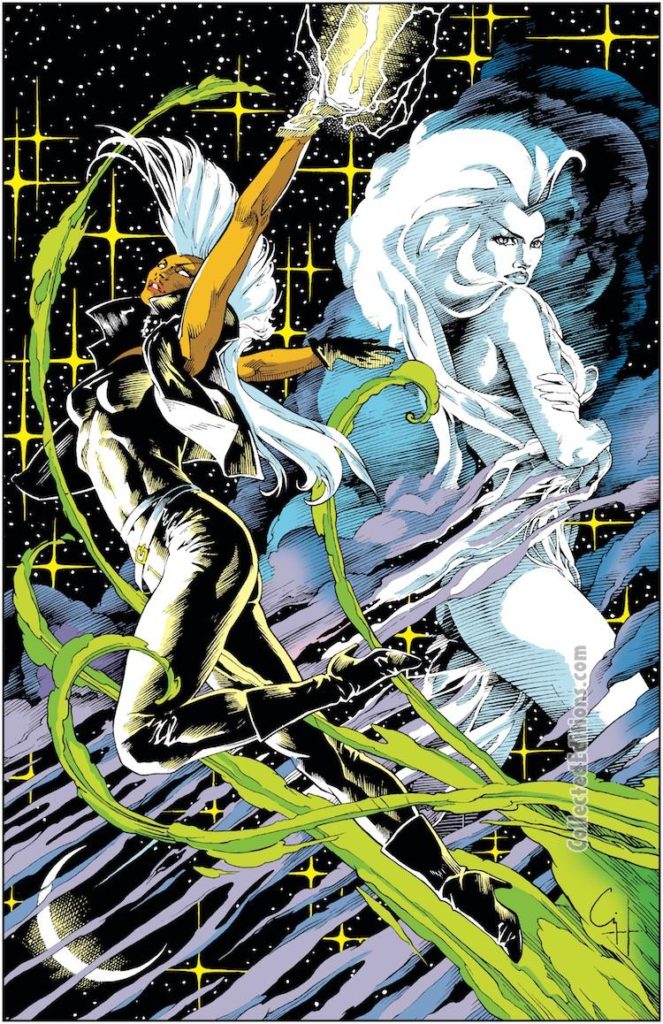 Marvel Fanfare #40, back cover; pencils and inks, Craig Hamilton; Storm/Ororo Munroe pinup