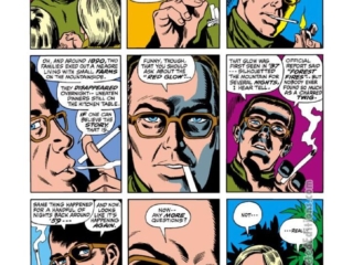 Marvel Feature #2, pg. 11; pencils, Ross Andru; inks, Sal Buscema; Roy Thomas, Rutland Vermont, Jeanne Thomas; Defenders