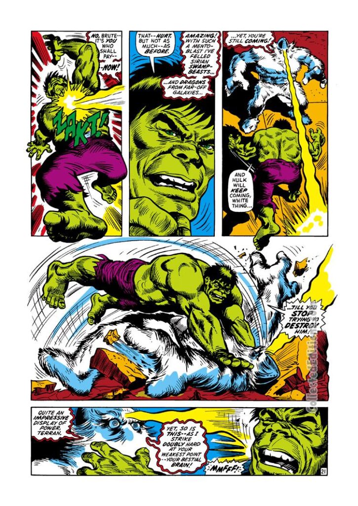 Marvel Feature #3, pg. 21; pencils, Ross Andru; inks, Bill Everett; Xemnu the Titan, Incredible Hulk, Defenders