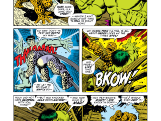Marvel Feature #11, pg. 11; pencils, Jim Starlin; inks, Joe Sinnott; Marvel Two-In-One/Thing/Incredible Hulk