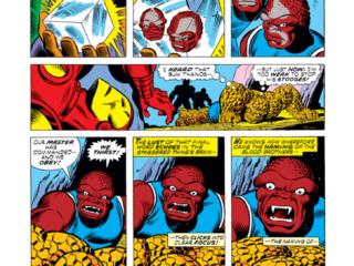 Marvel Feature #12, pg. 11; pencils, Jim Starlin; Blood Brothers/Thing/Thanos