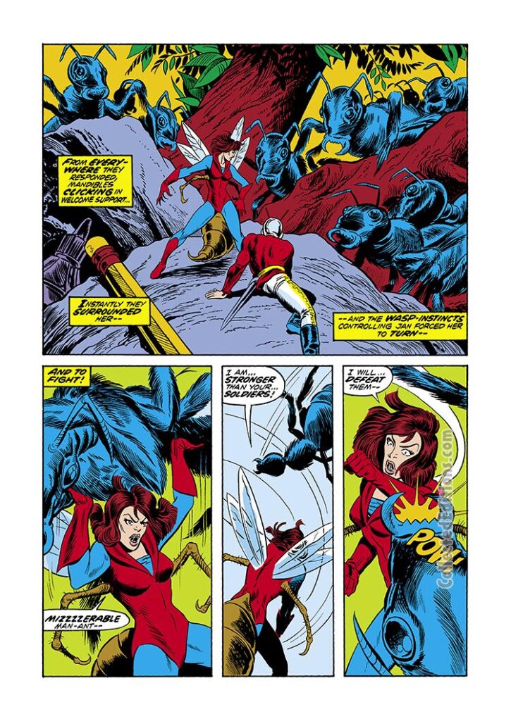 Marvel Feature #9, pg. 8; pencils, P. Craig Russell; inks, Frank Bolle; Ant-Man/Hank Pym/The Wasp/Janet Van Dyne