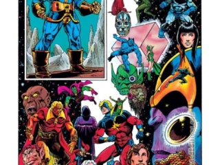 Marvel Graphic Novel #1: The Death of Captain Marvel, pg. 24; pencils and inks, Jim Starlin; Thanos, Mar-Vell, origin