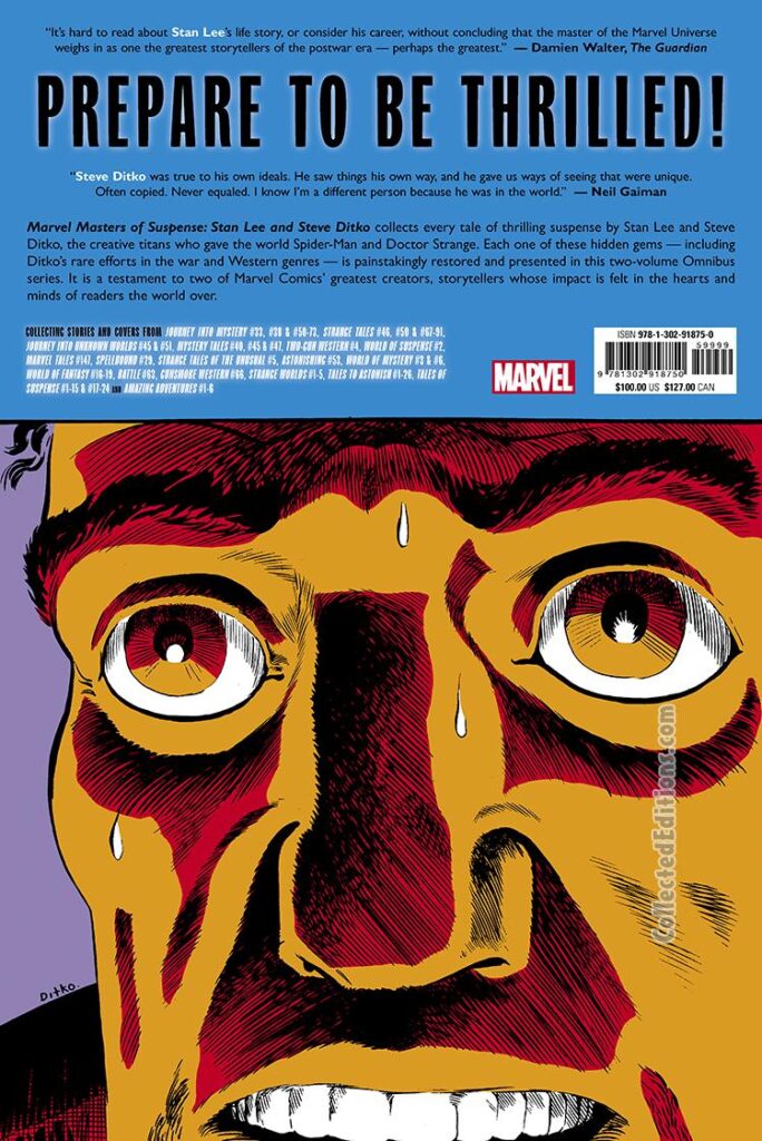 Marvel Masters of Suspense: Stan Lee & Steve Ditko Omnibus Vol. 1 – Back Cover
