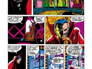 Marvel Premiere #3, pg. 1; pencils, Barry Windsor-Smith; inks, Dan Adkins; Doctor Strange, Stan Lee writer