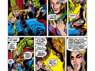 Marvel Premiere #5, pg. 2; pencils, Sam Kweskin; inks, Don Perlin; Doctor Strange, Priestess Ebora, the Great One
