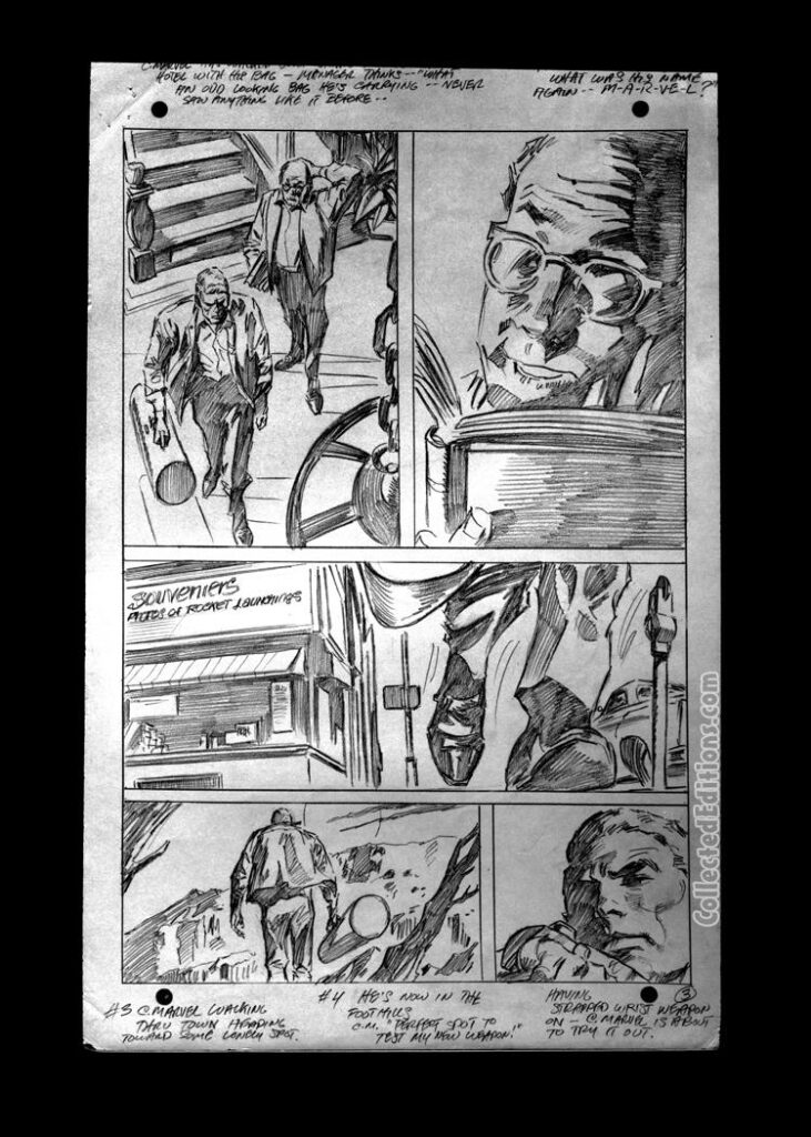 Bonus: Marvel Super-Heroes #13, pg. 3 original pencils by Gene Colan, original art, margin notes, Stan Lee