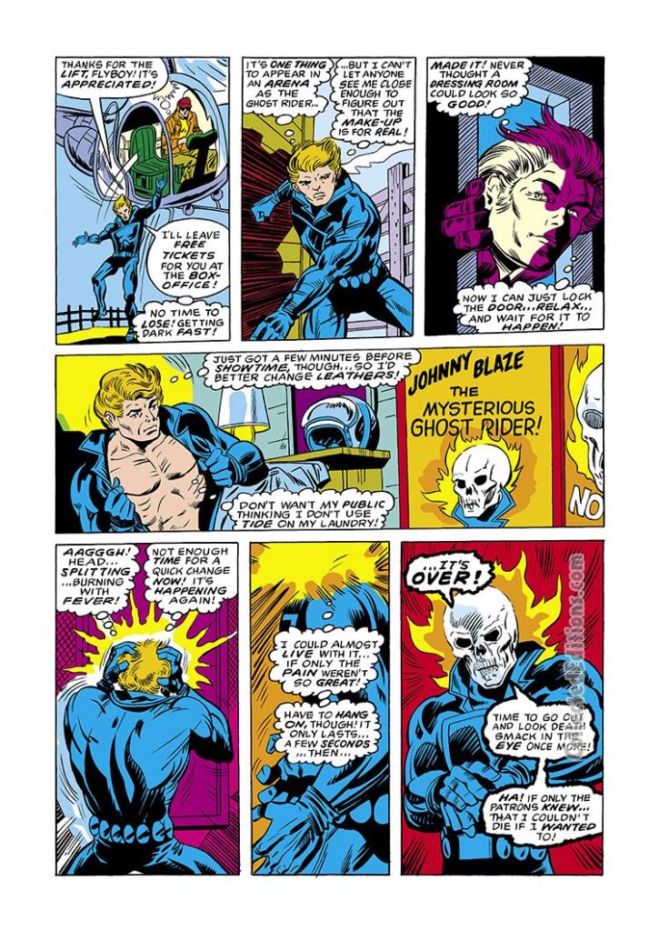 Marvel Spotlight #9, pg. 10; pencils, Tom Sutton; inks, Chic Stone; Ghost Rider/Johnny Blaze