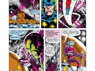 Marvel Spotlight #1, pg. 5; pencils, Pat Broderick; inks, Bruce Patterson; Mar-Vell, Drax the Destroyer