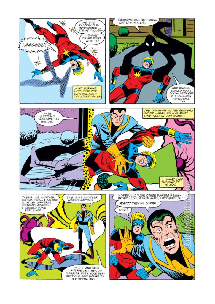 Marvel Spotlight #4, pg. 3; pencils and inks, Steve Ditko; Mar-Vell, Shadow Creatures, Dr. Lyman