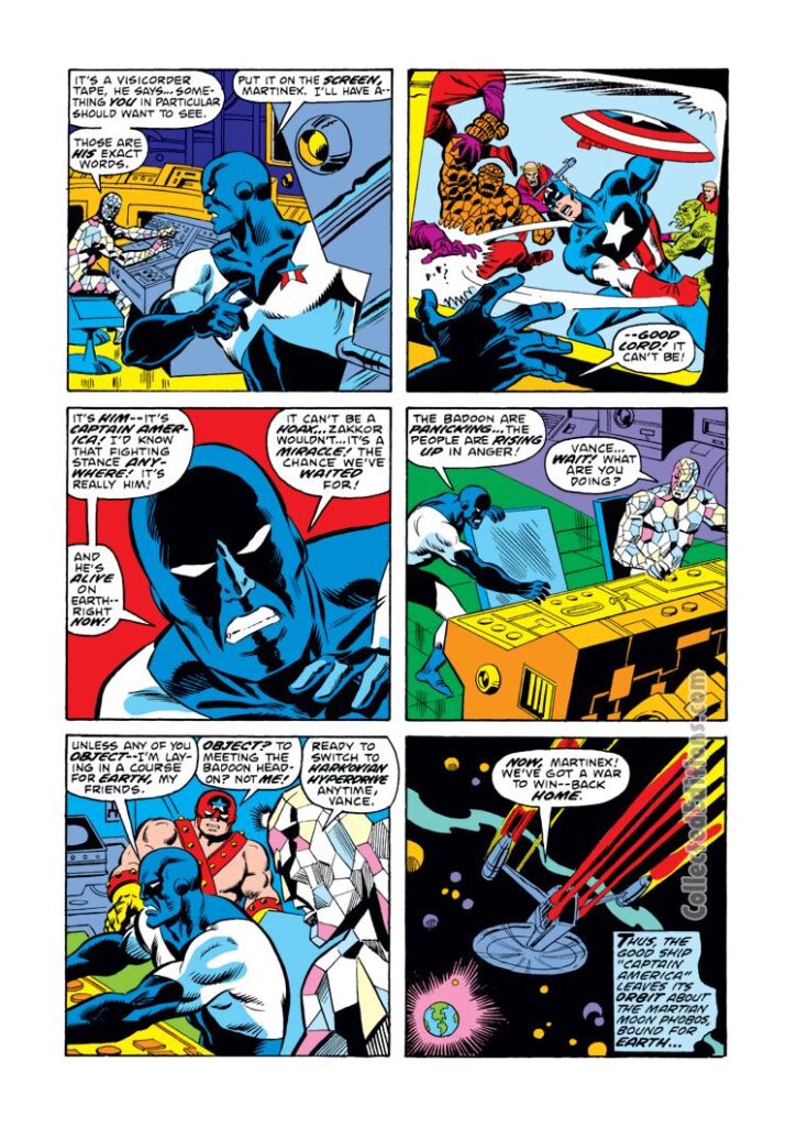 Marvel Two-In-One #5, pg. 10; pencils, Sal Buscema; The Thing/Guardians of the Galaxy/Captain America