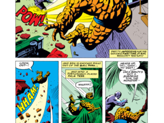 Marvel Two-In-One #11, pg. 12; pencils, Bob Brown; inks, Jack Abel Marvel Two-In-One #11, pg. 12; pencils, Bob Brown; Thing/Golem