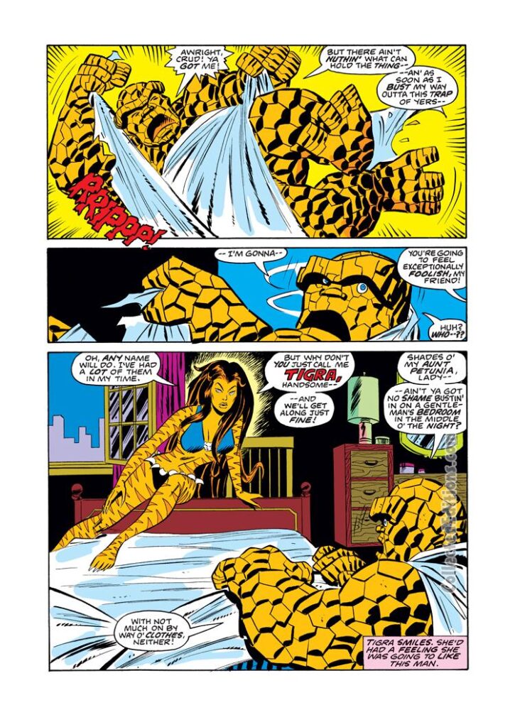 Marvel Two-In-One #19, pg. 3; pencils, Sal Buscema; Thing/Tigra