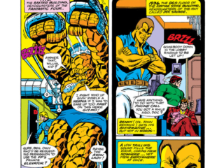 Marvel Two-In-One #21, pg. 1; pencils, Ron Wilson; Thing/Doc Savage/Black Sun Lives