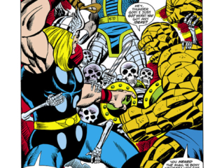 Marvel Two-In-One #22, pg. 17; pencils, Ron Wilson; Thor/Thing/Seth