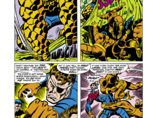 Marvel Two-In-One #26, pg. 10; pencils, Ron Wilson; Thing/Nick Fury