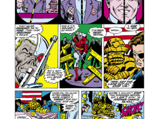 Marvel Two-In-One #27, pg. 13; pencils, Ron Wilson; Deathlok/Thing/Nick Fury/President Jimmy Carter assassination attempt