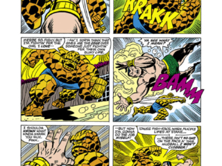 Marvel Two-In-One #28, pg. 1; pencils, Ron Wilson; Thing/Namor/Sub-Mariner