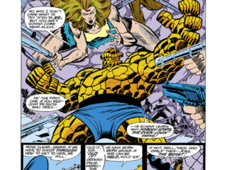 Marvel Two-In-One #32, pg. 9; pencils, Ron Wilson; Thing/Invisible Woman/Alicia Masters