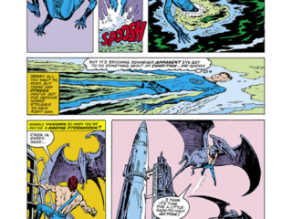 Marvel Two-In-One #36, pg. 13; pencils and inks, Ernie Chan; Thing/Mr. Fantastic/dinosaurs