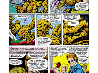 Marvel Two-In-One #38, pg. 2; pencils, Ron Wilson; Thing/Matt Murdock/Foggy Nelson