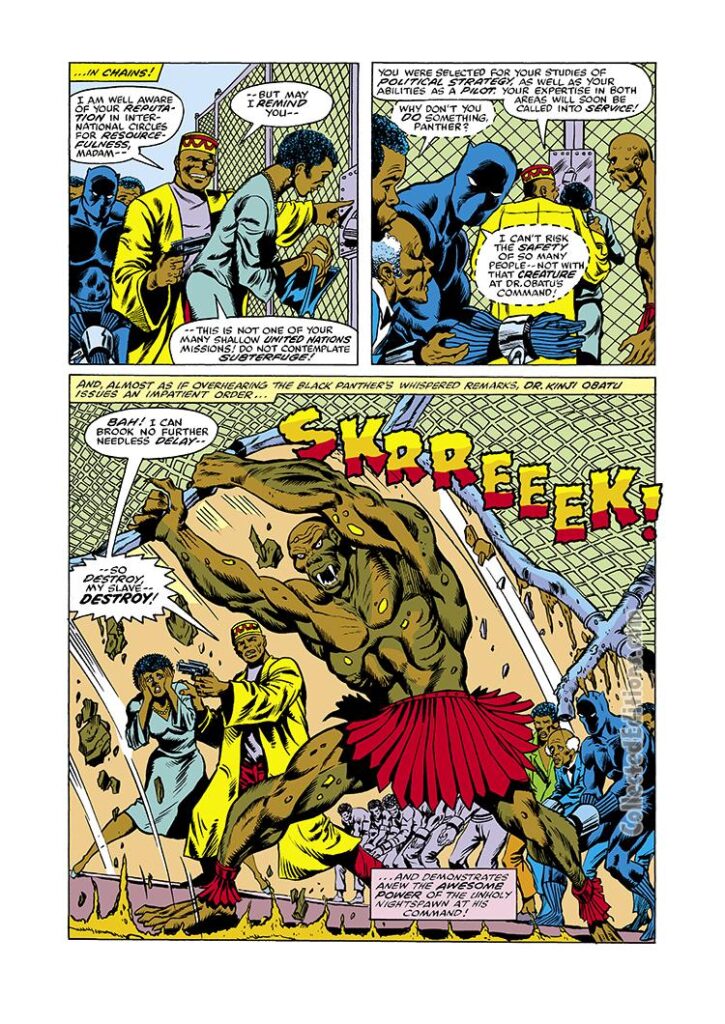 Marvel Two-In-One #41, pg. 4; pencils, Ron Wilson; Black Panther/Dr. Kinji Obatu