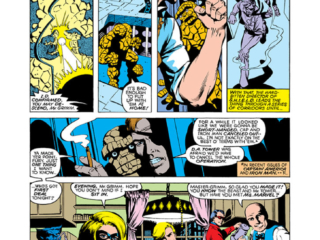 Marvel Two-In-One #51, pg. 2; pencils, Frank Miller; Thing/Nick Fury/poker game/Ms. Marvel/Carol Danvers