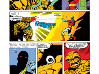 Marvel Two-In-One #54, pg. 2; pencils, John Byrne; Deathlok/Thing