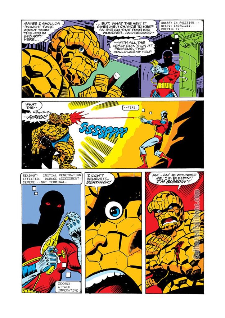 Marvel Two-In-One #54, pg. 2; pencils, John Byrne; Deathlok/Thing