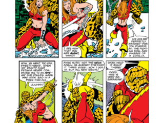 Marvel Two-In-One #56, pg. 16; pencils, George P&eacute;rez; inks, Gene Day; Thing/Thundra/Project Pegasus
