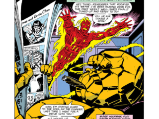 Marvel Two-In-One #59, pg. 1; pencils, Chic Stone; inks, Al Gordon; Thing/Human Torch