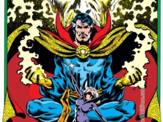 Marvel Treasury Edition pinup; pencils and inks, Frank Brunner; Doctor Strange, The Ancient One