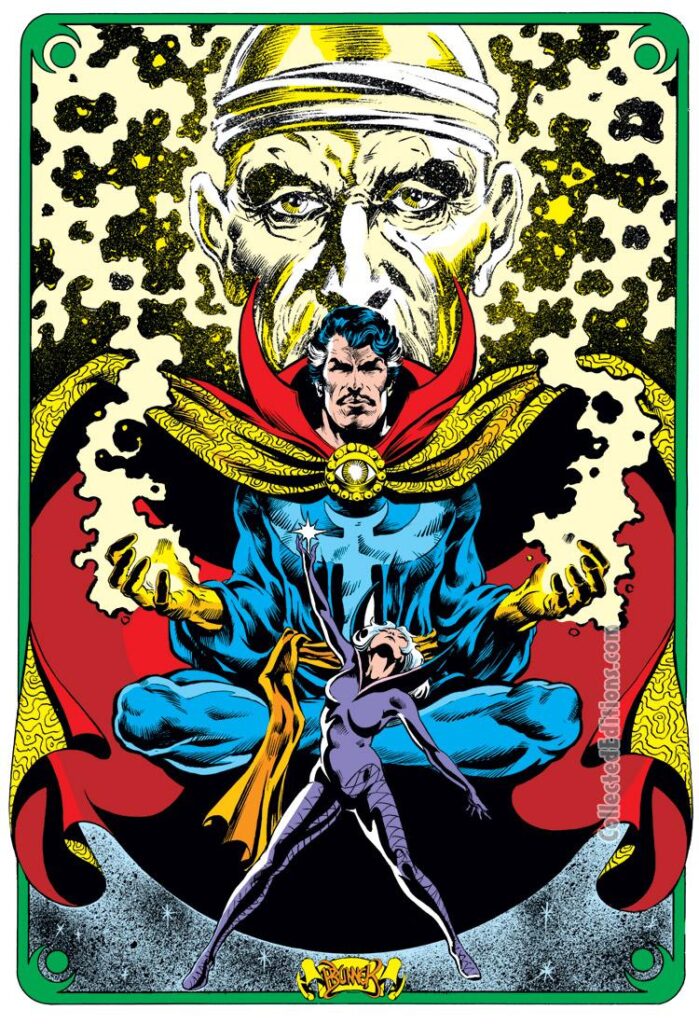 Marvel Treasury Edition pinup; pencils and inks, Frank Brunner; Doctor Strange, The Ancient One