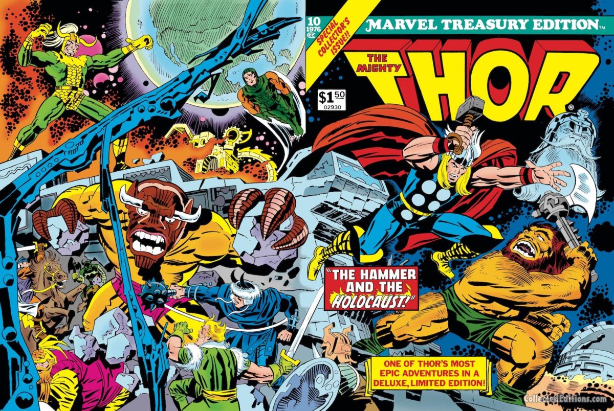 Marvel Treasury Edition #10 cover; pencils, Jack Kirby; inks, Frank Giacoia
